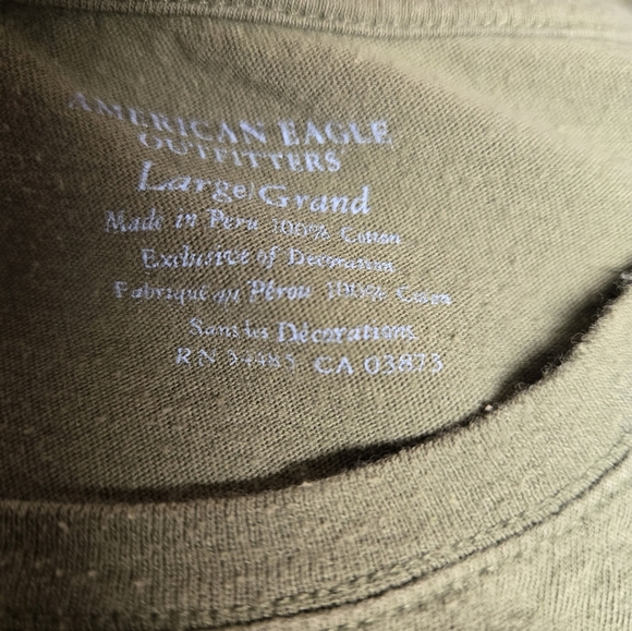American Eagle Outfitters Green T-Shirt with Bird Print Large - Picture 5 of 5